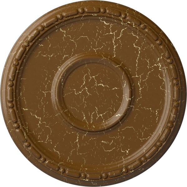Ekena Millwork Medea Ceiling Medallion (Fits Canopies up to 5 1/2"), 16 1/2"OD x 1 1/2"P, Smokey Topaz Crackle CM16MDSTC - main